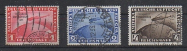 Michel Nr. 496 - 498, Chicagofahrt 1933 gestempelt, Michel Nr. 496 + 497 geprüft BPP.